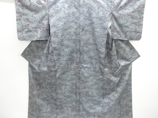 JAPANESE KIMONO / OMESHI / NISHIJIN-ORI / WOVEN FLORAL PLANTS